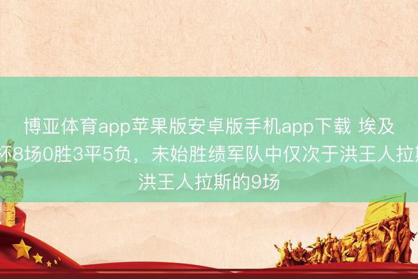 博亚体育app苹果版安卓版手机app下载 埃及谢天下杯8场0胜3平5负，未始胜绩军队中仅次于洪王人拉斯的9场